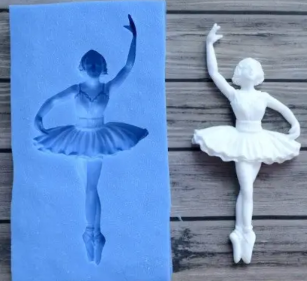 Молд силиконовый Балерина 85x46 мм Серый (40567) - фото 2 Молд силиконовый Балерина 85x46 мм Серый (40567) - фото 2