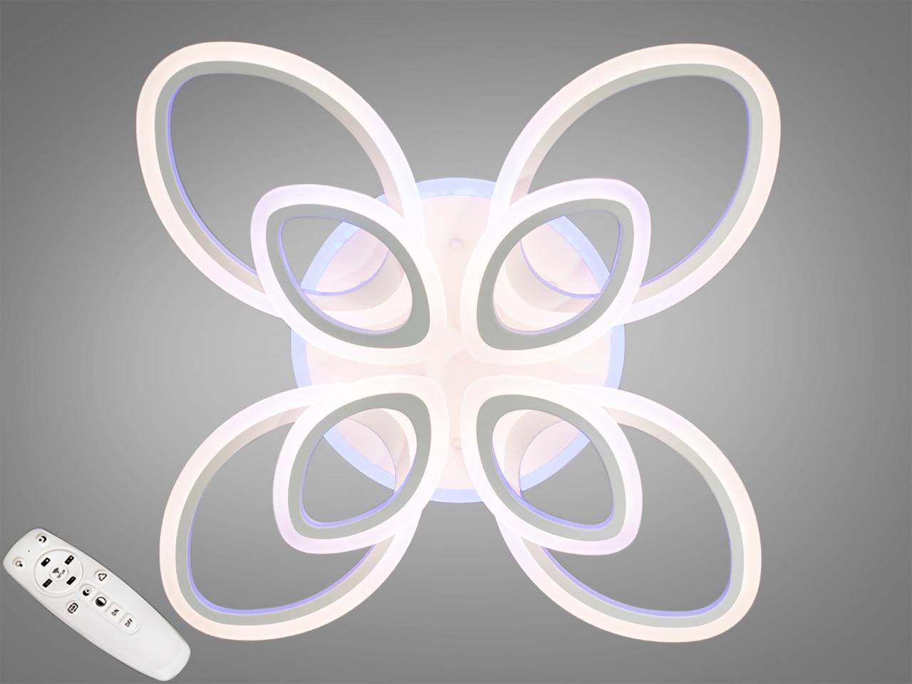 Люстра потолочная с димером LED A8059/4+4WH 3col dim (2437596971)