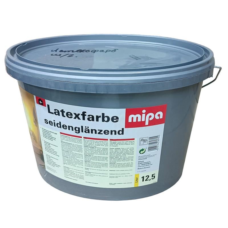 Краска для стен Latexfarbe Mipa стойкая латексная шелковисто-глянцевая 12,5 л