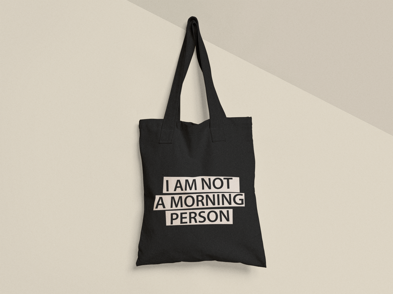 Эко-сумка шоппер с принтом "I am not a morning person" 38х40 см Черный (ПН423-Т1) Эко-сумка шоппер с принтом "I am not a morning person" 38х40 см Черный (ПН423-Т1)