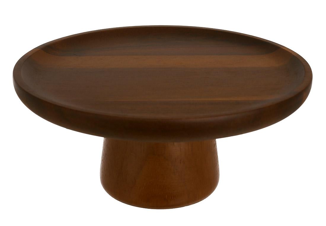 Подставка деревянная для десертов на ножке 20x20x8,5 см (992-819)