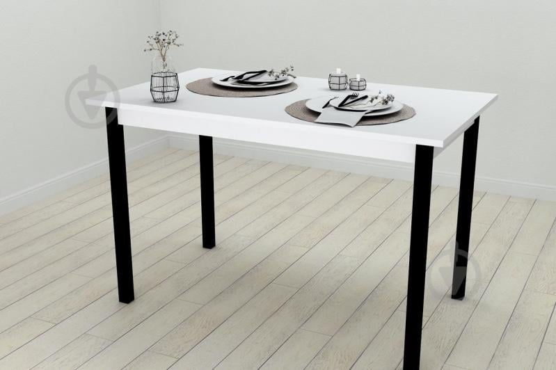 Стол кухонный Ferrum-decor Марио 75x120x80 Черный ДСП Белое 16мм (MAR0015)