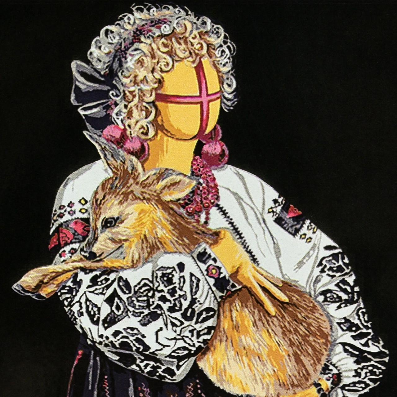 Картина по номерам Strateg Премиум Обернута на черном фоне с лаком 40х40 см (AV4040-86)