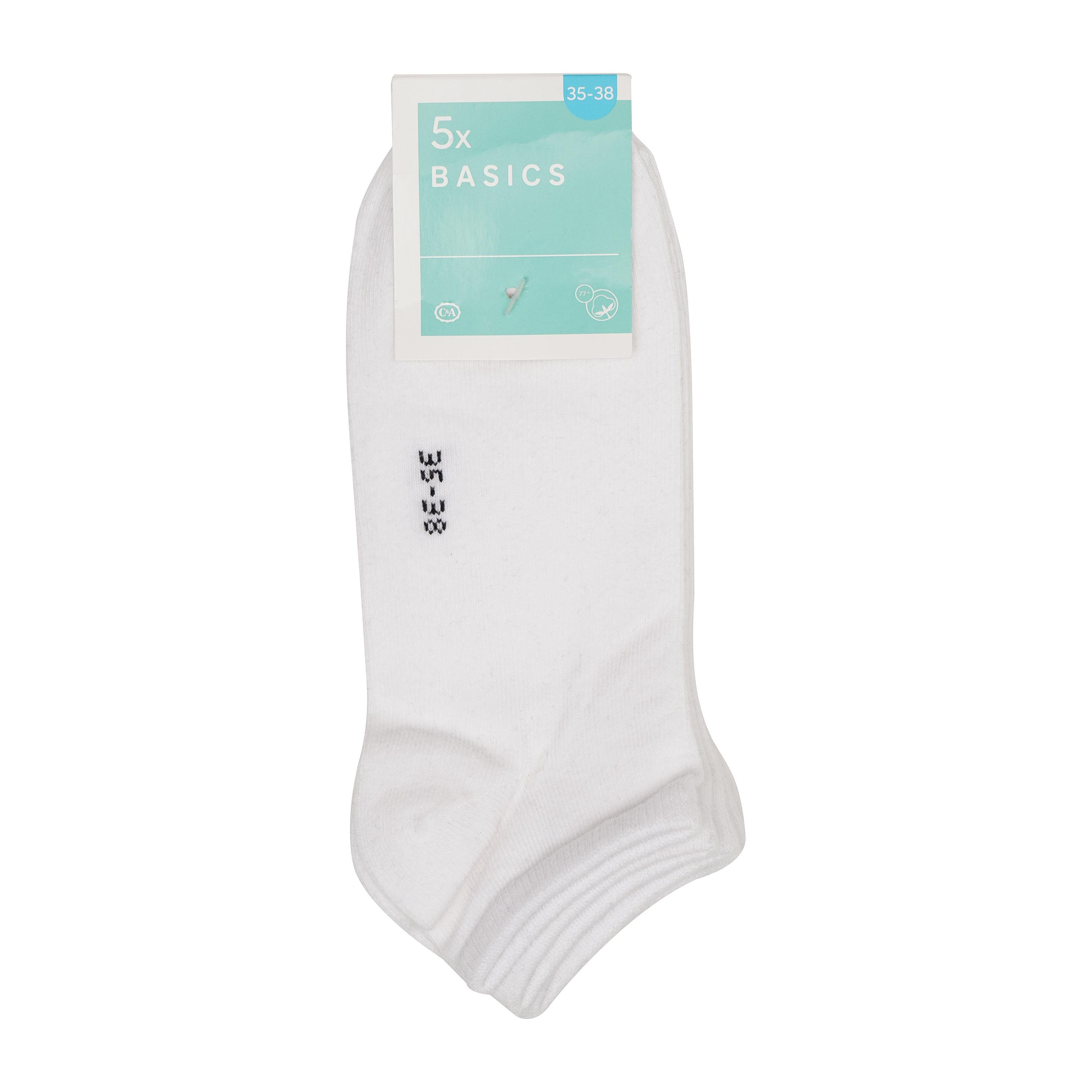 Носки C&A 5 пар р. 35-38 Белый (2243379840655)