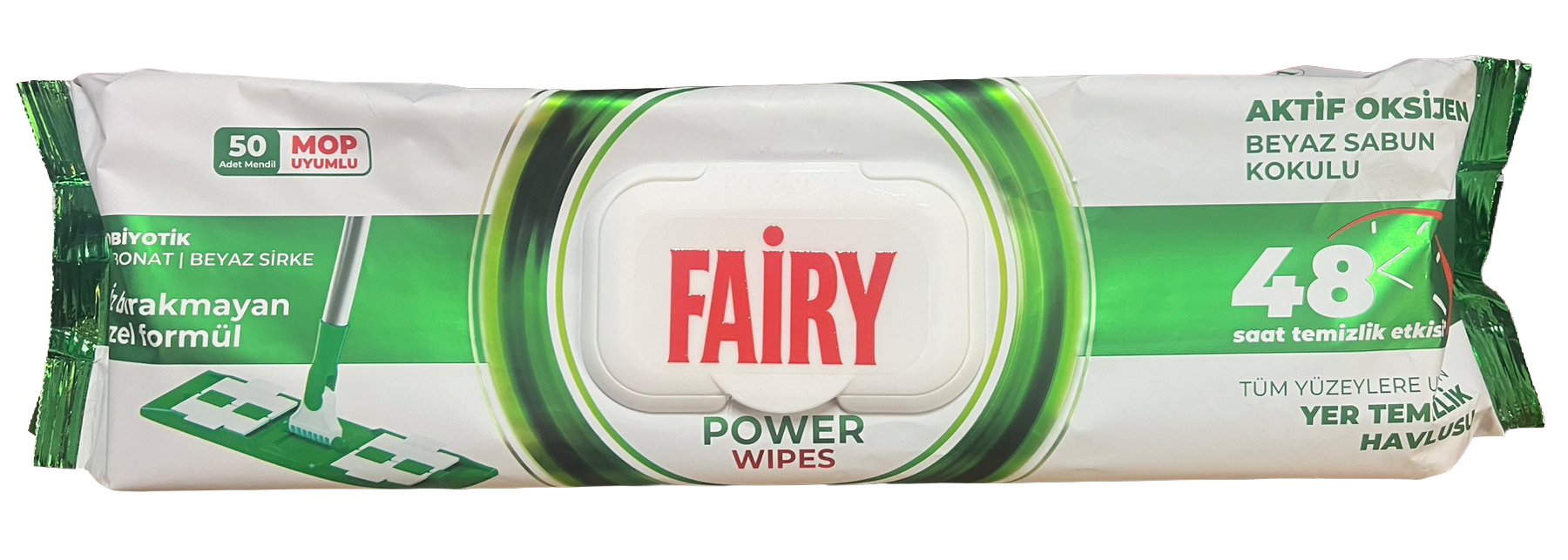 Салфетки для уборки полов Fairy Активный кислород с ароматом белого мыла 50 шт. (134732)