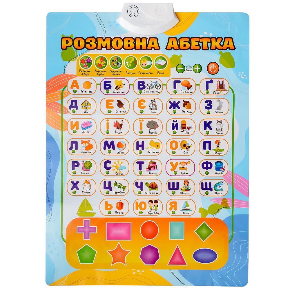 Интерактивная игрушка для обучения Плакат "Розмовна Абетка" на украинском (28443820)