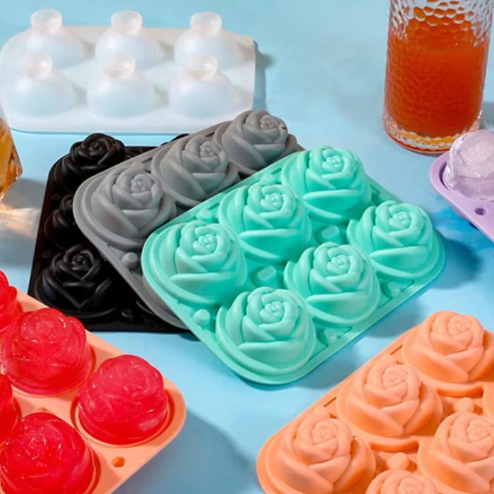 Форма для льда Роза силиконовая Зеленый (1258) - фото 2