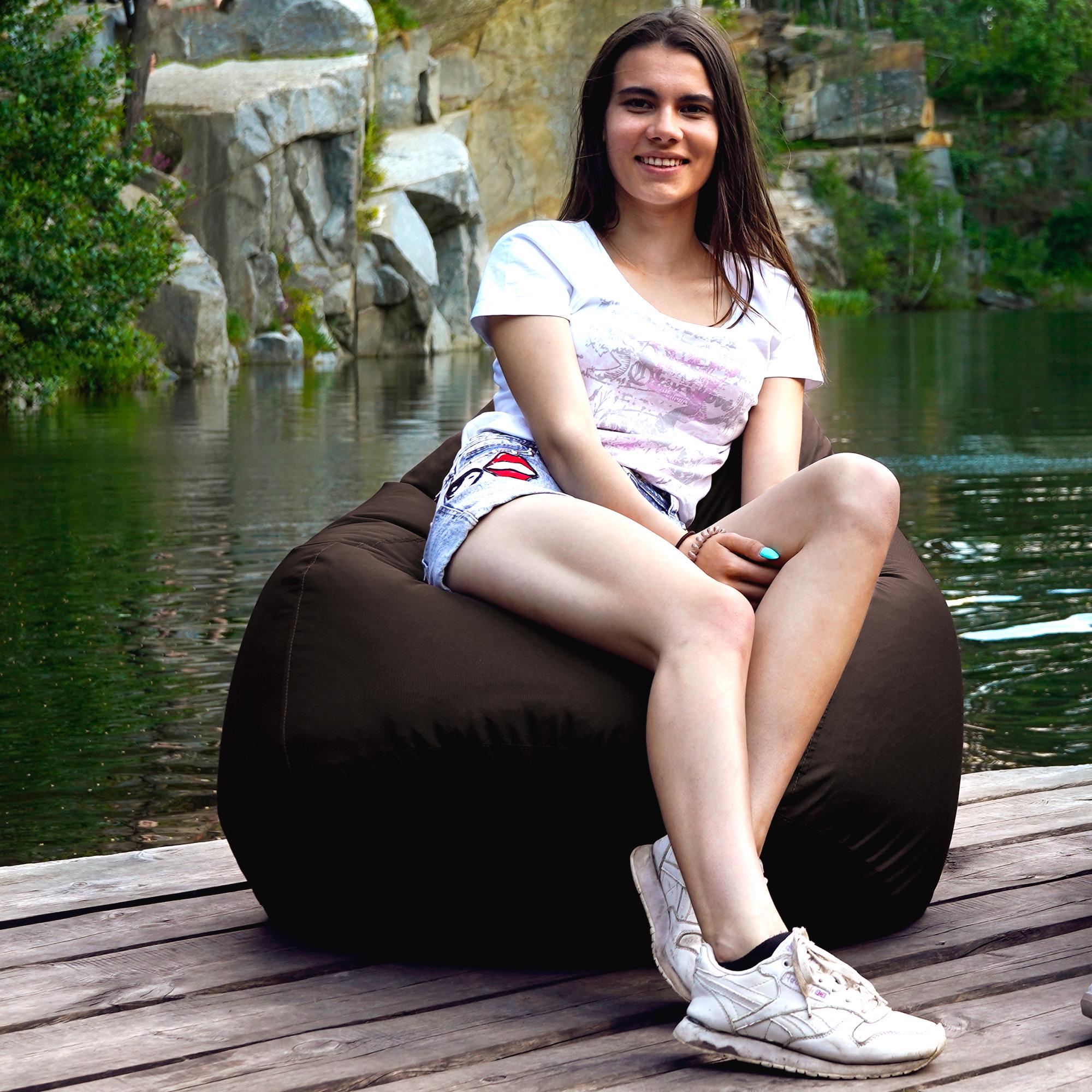 Кресло-мешок iQmebel Груша стандарт+ оксфорд Коричневый - фото 4 Кресло-мешок iQmebel Груша стандарт+ оксфорд Коричневый - фото 4