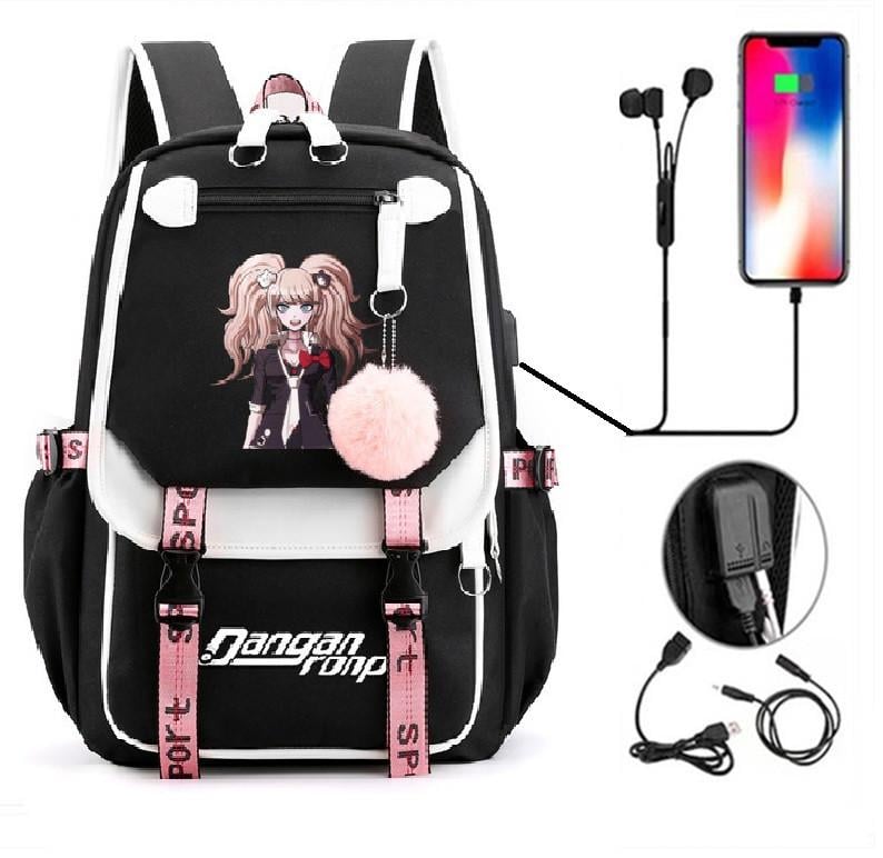 Шкільний рюкзак для дівчинки у японському стилі Sakura з USB-портом і хутряним помпоном (1336652373) - фото 11 Шкільний рюкзак для дівчинки у японському стилі Sakura з USB-портом і хутряним помпоном (1336652373) - фото 11