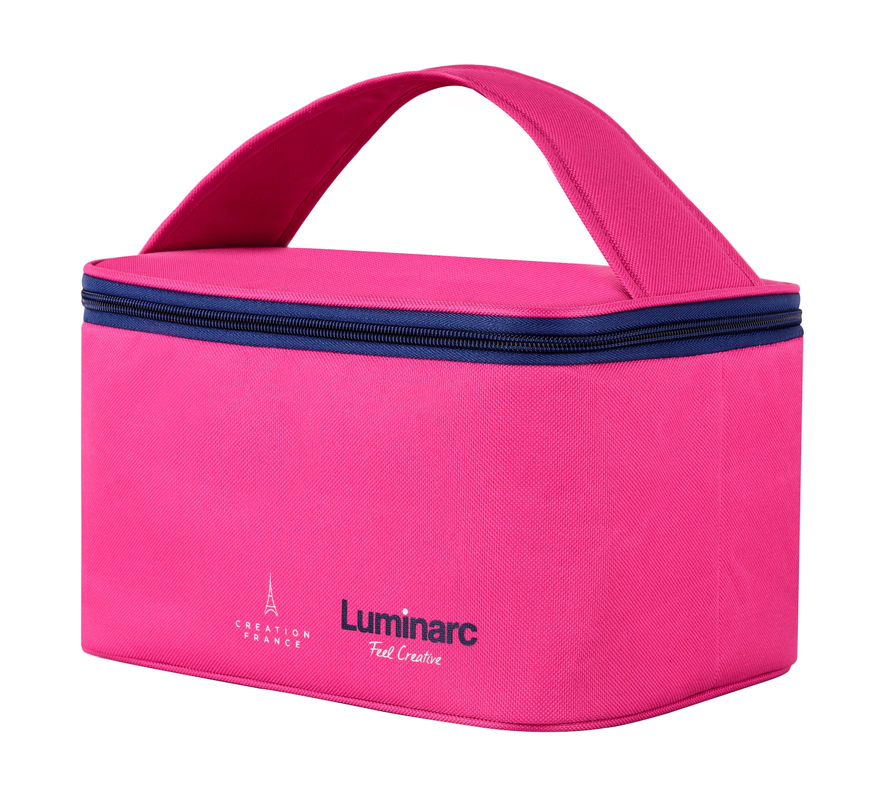 Контейнер Luminarc PURE BOX ACTIVE с сумкой 380/820/1220 мл Pink (UG-P9972) - фото 2 Контейнер Luminarc PURE BOX ACTIVE с сумкой 380/820/1220 мл Pink (UG-P9972) - фото 2