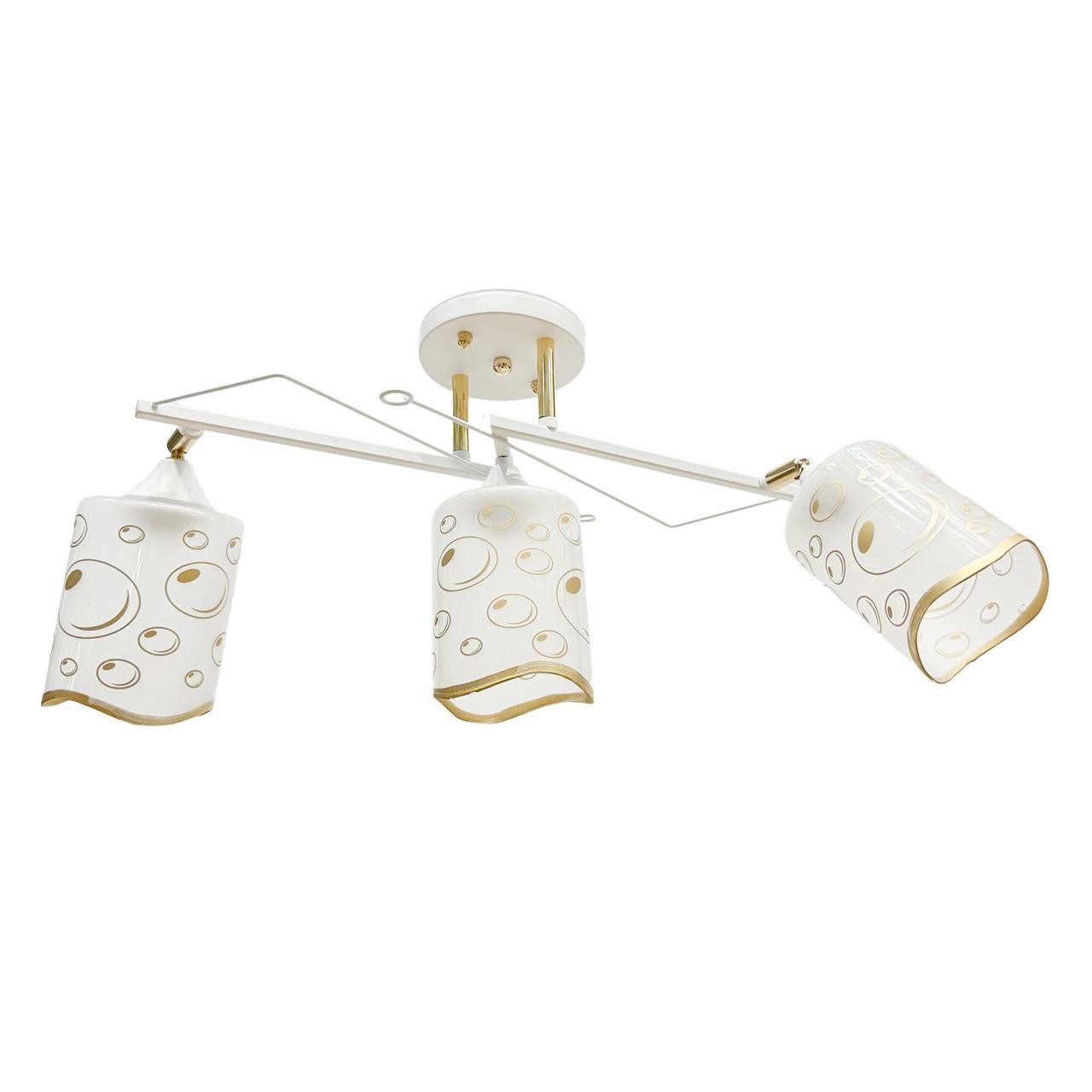 Люстра потолочная на 3 плафона Svet SC-6090/3 WH+FG Белый