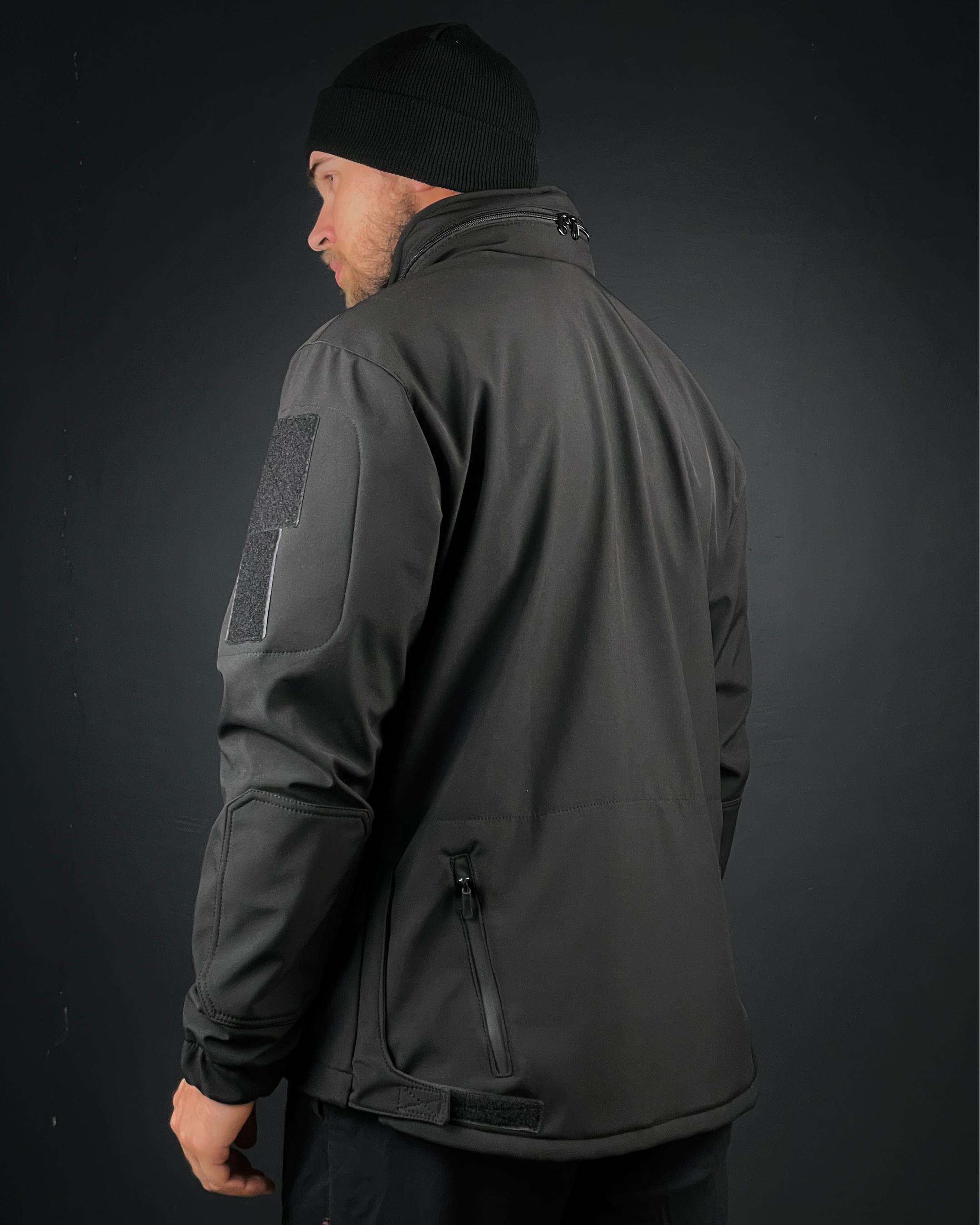 Військова куртка COOPERR Soft Shell III з прихованим капюшоном XL Чорний (KUR-10.1.XL) - фото 3 Військова куртка COOPERR Soft Shell III з прихованим капюшоном XL Чорний (KUR-10.1.XL) - фото 3