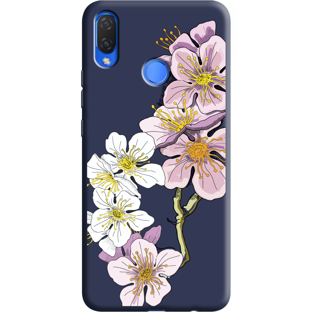Чохол Boxface Huawei P Smart Plus Cherry Blossom Синій силікон (34912-cc4-36131)