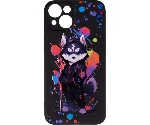 Чехол накладка Gelius Print Case UV для iPhone 14, Street Husky