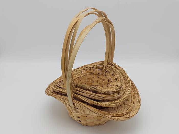 Набор корзин овальных плетеных из лозы для флористики цветов и подарков 5 шт. (438596020) - фото 2