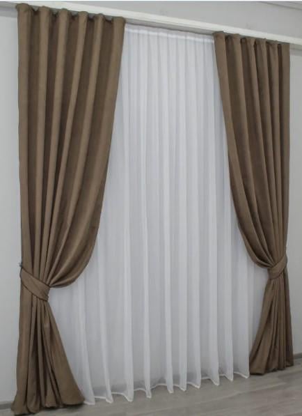 Ткань для штор SPARTA микровелюр Мокко (1036ш) - фото 3 Ткань для штор SPARTA микровелюр Мокко (1036ш) - фото 3