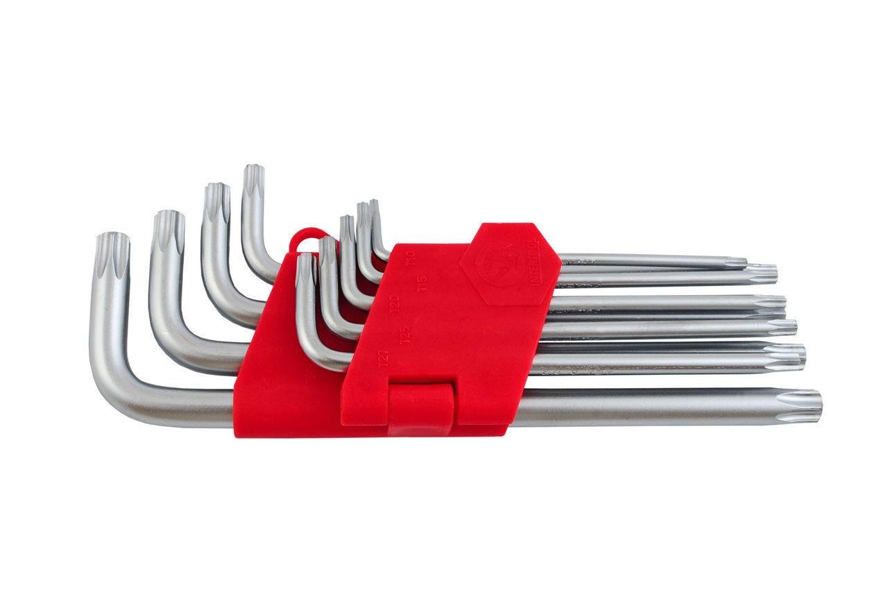 Набір ключів Torx Intertool 9 шт. з отвором подовжені (HT-0606)