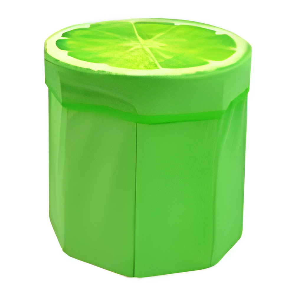 Пуф-тумба складная Stenson Fruits фланелевое покрытие 35x32 см Салатовый (625814)