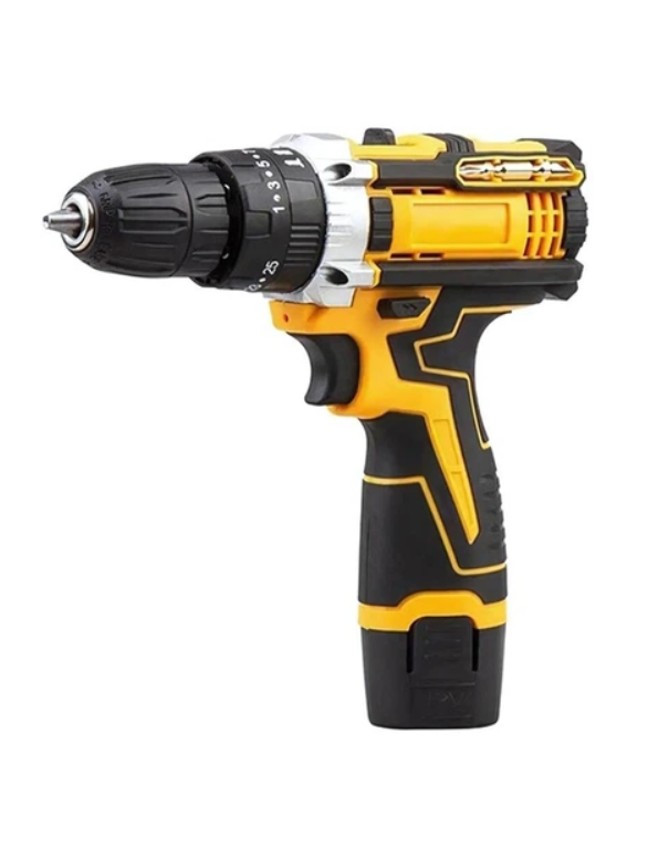Шуруповерт аккумуляторный 12V 24 предмета Желто-черный (32789239)