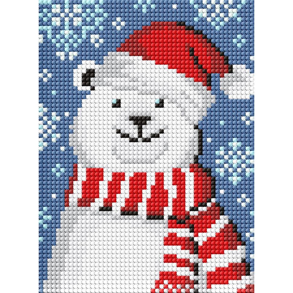 Алмазна мозаїка для дітей Ideyka Полярний ведмедик AMM1068 без підрамника 15х20 см (RLT48689)