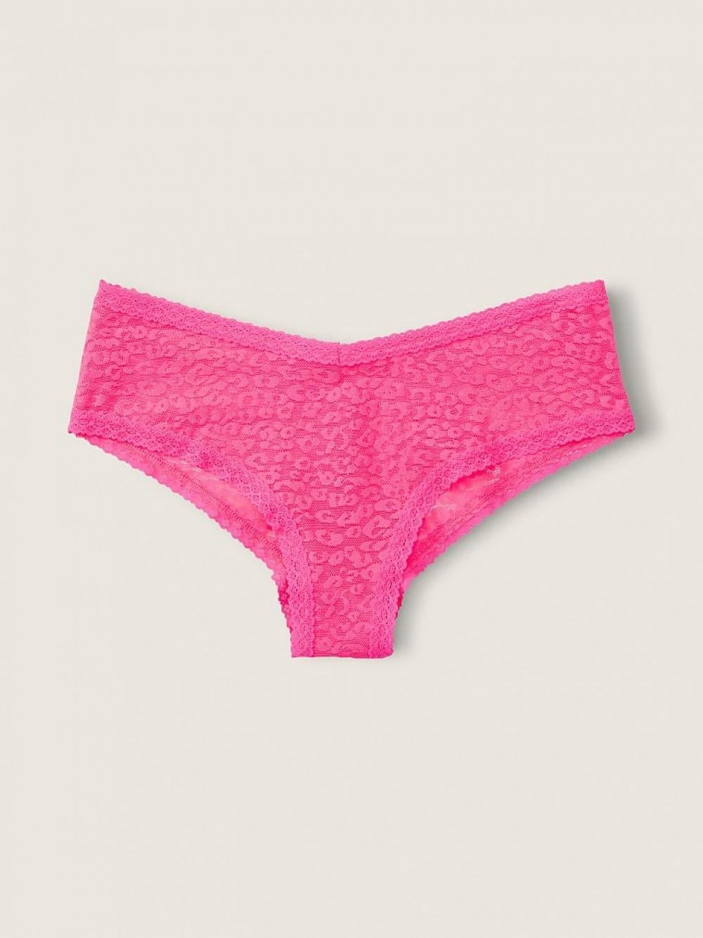 Трусики чики Victoria's Secret PINK Lace-Waist Cheeky Panty XS Розовый (26483378)