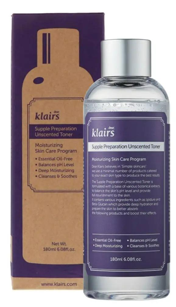 Тоник без ароматизатора увлажняющий DEAR KLAIRS Supple Preparation Unscented Toner 180 мл (10420302)