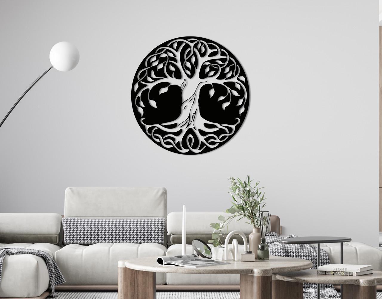 Декоративное панно на стену Upwood Decor Mandala Tree 3 70х70 см Black (1580881206)