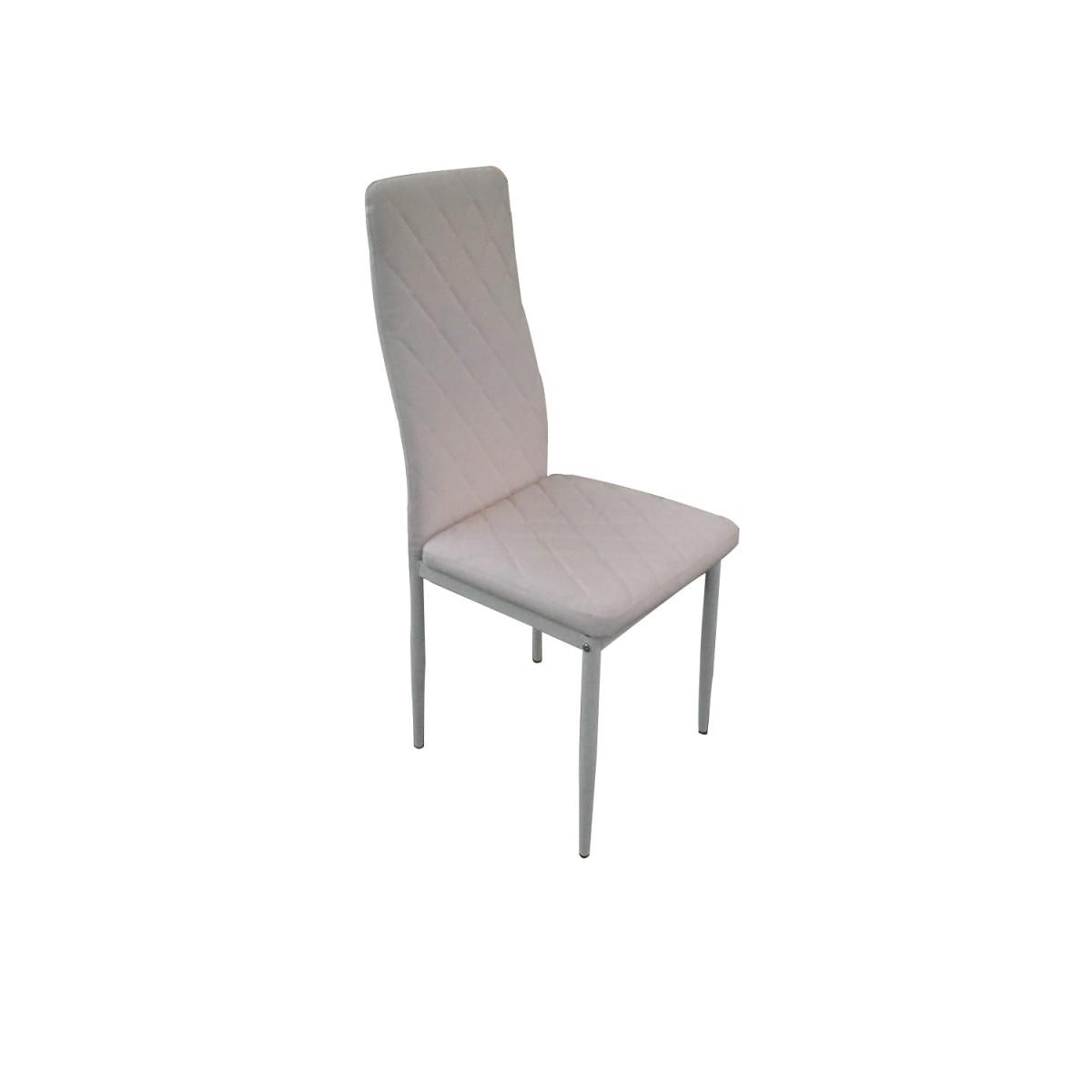 Кухонный стул для ресторана, кафе, бара Woody Кастилия отстрочка ромб металл/кожзам цвет белый