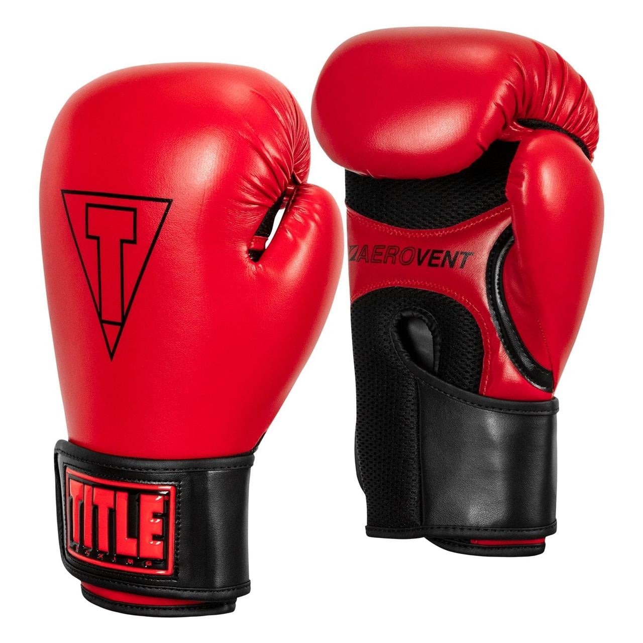 Боксерські рукавички TITLE Boxing Vegan Gloves 16 oz Red/Black (VGFBG 16 oz RD/BK)