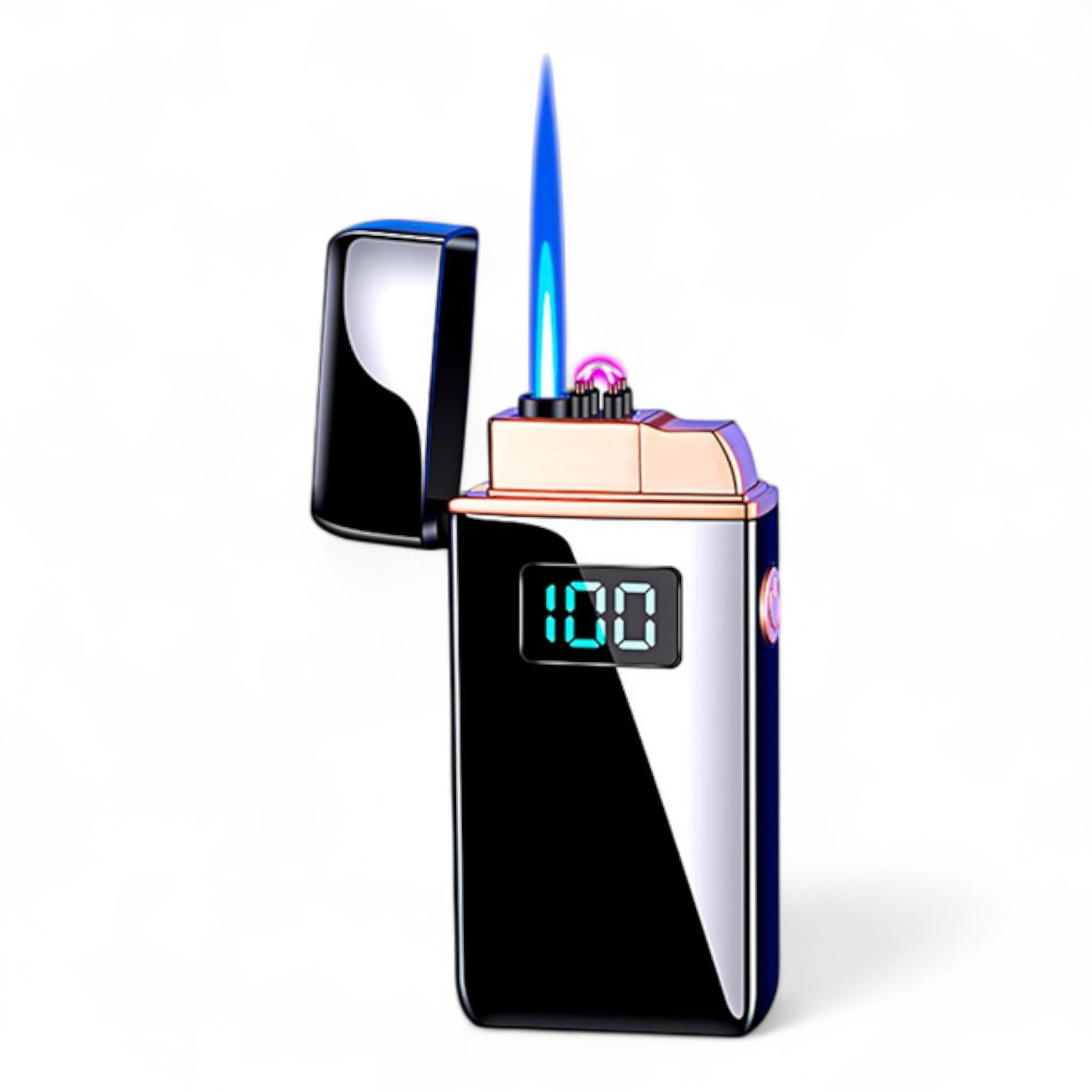 Зажигалка газовая электроимпульсная USB Lighter L-791 2в1 в подарочной упаковке Black (26464274)