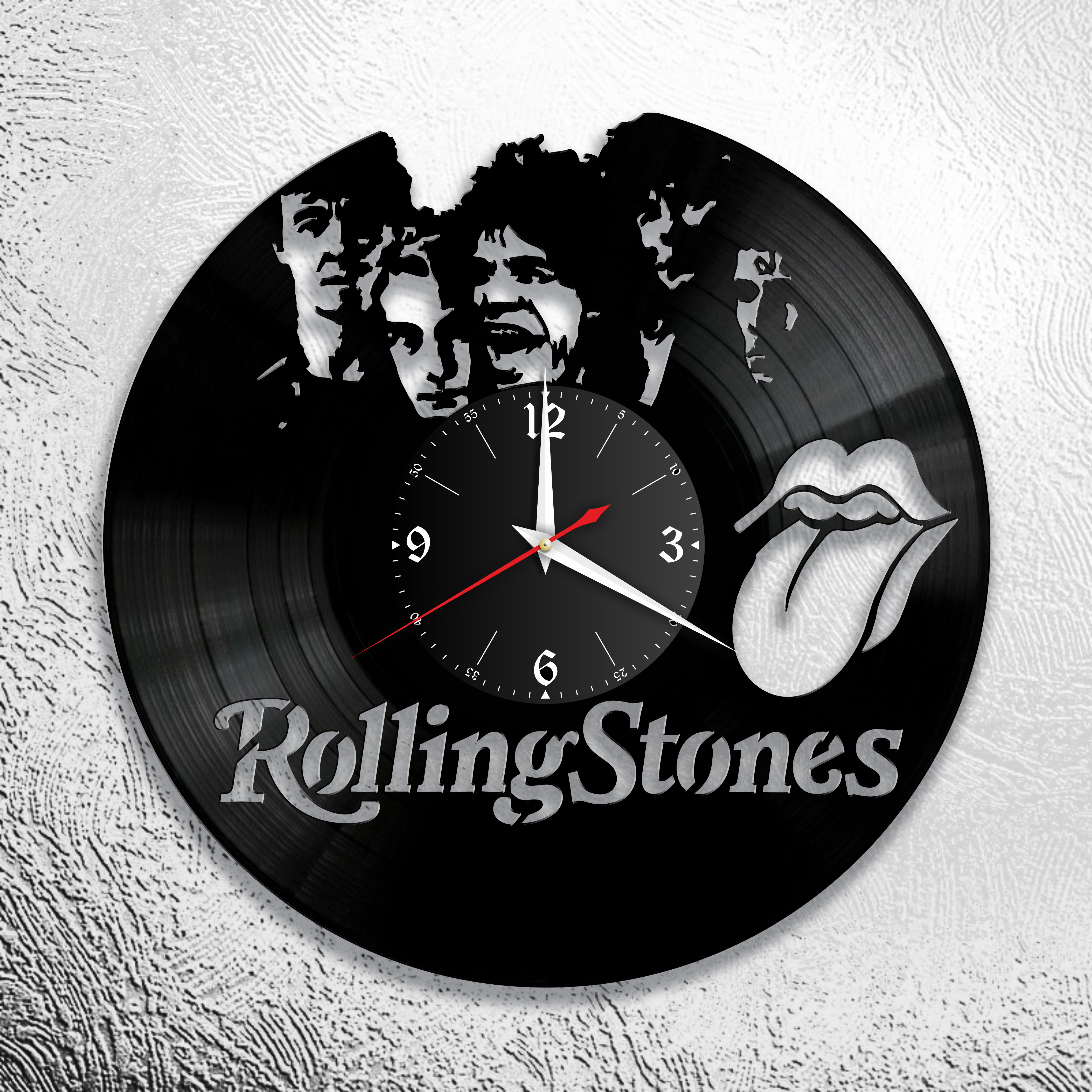 Часы настенные Rolling Stones 0702 из виниловой пластинки