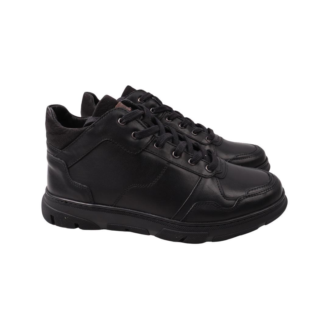 Ботинки мужские Detta из кожи р. 42 Черный (74-22ZHS)