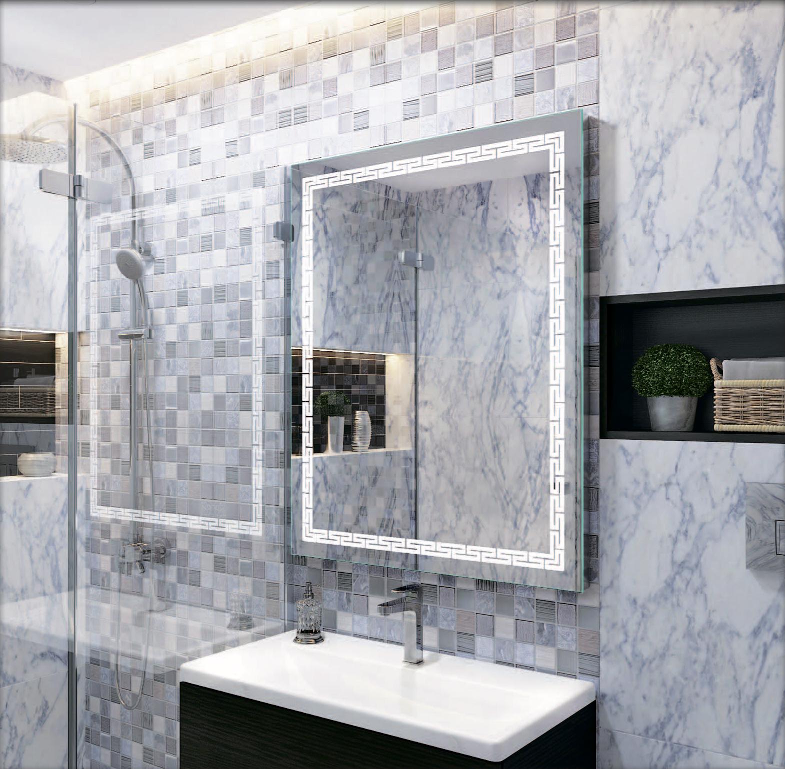 Зеркало Led DecorLed Soloniki с подсветкой в ​​ванную комнату 1000x800 (ZSL-017)