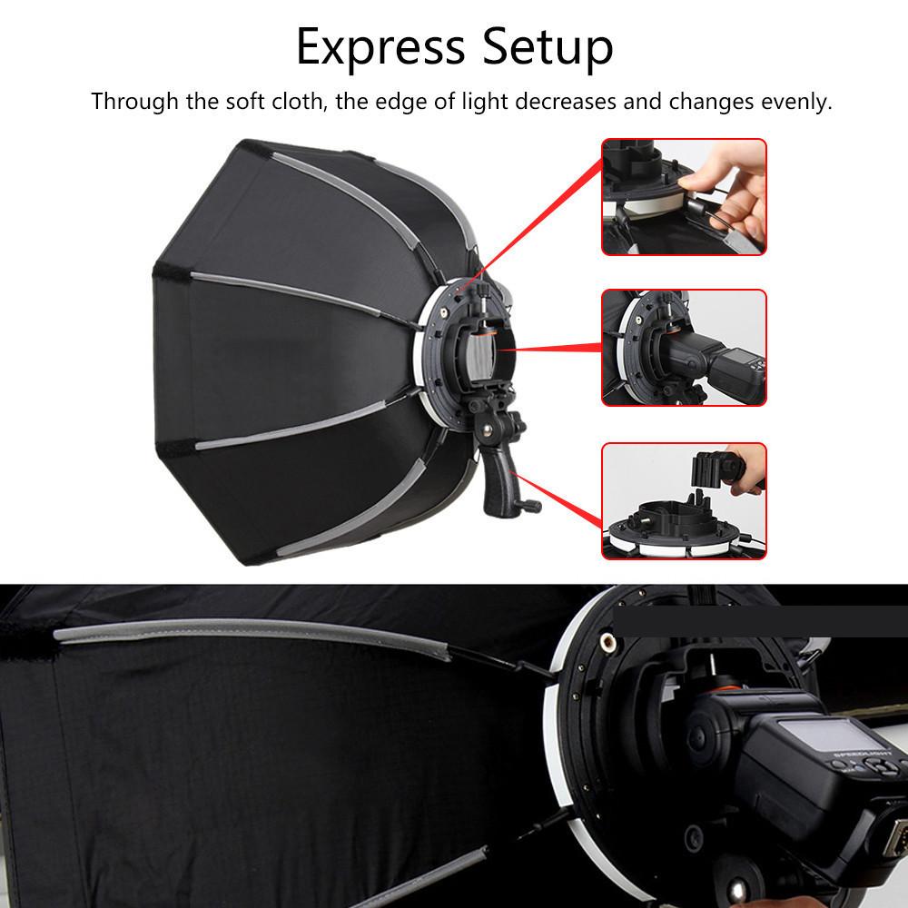 Софтбокс розсіювач/дифузор октобокс Triopo KS65 для спалаху накамерного 65 см (925597215) - фото 4 Софтбокс розсіювач/дифузор октобокс Triopo KS65 для спалаху накамерного 65 см (925597215) - фото 4