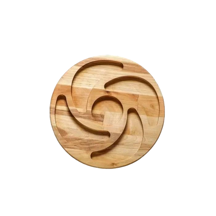 Менажница деревянная круглая 5 секций с пропиткой ясеневая 30 см (ман-8) Менажница деревянная круглая 5 секций с пропиткой ясеневая 30 см (ман-8)