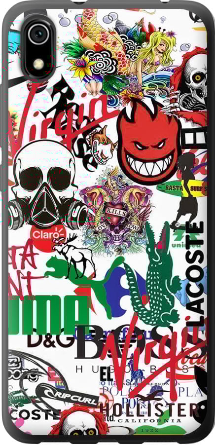 Чохол на Xiaomi Redmi 7A Many different logos (4022u-1716-42517)