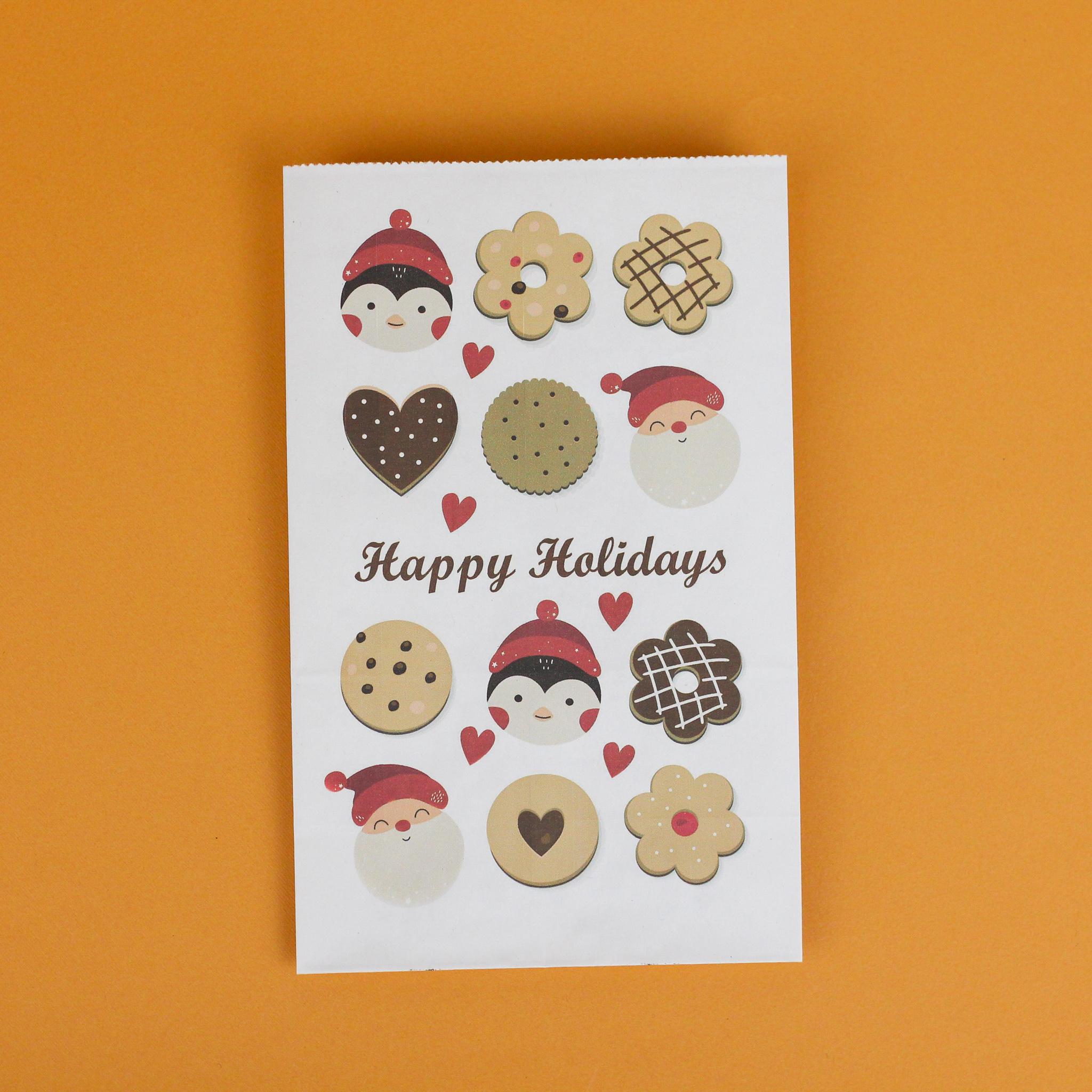 Пакет новогодний без ручек для гостинцев и конфет 150х90х240 мм 20 шт.