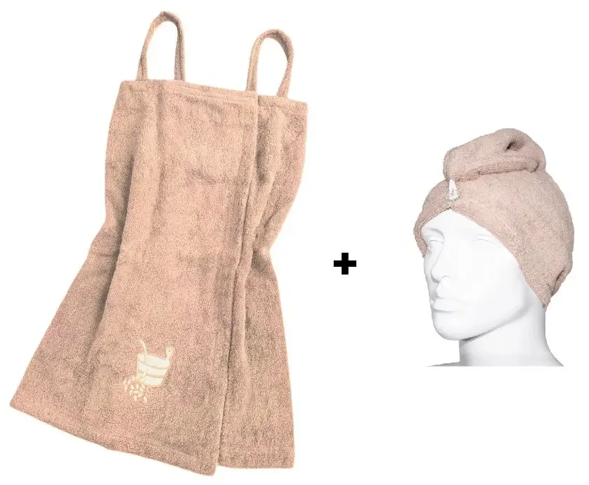 Набір сарафан жіночий для сауни і шапочка чалма - фото 10 Набір сарафан жіночий для сауни і шапочка чалма - фото 10