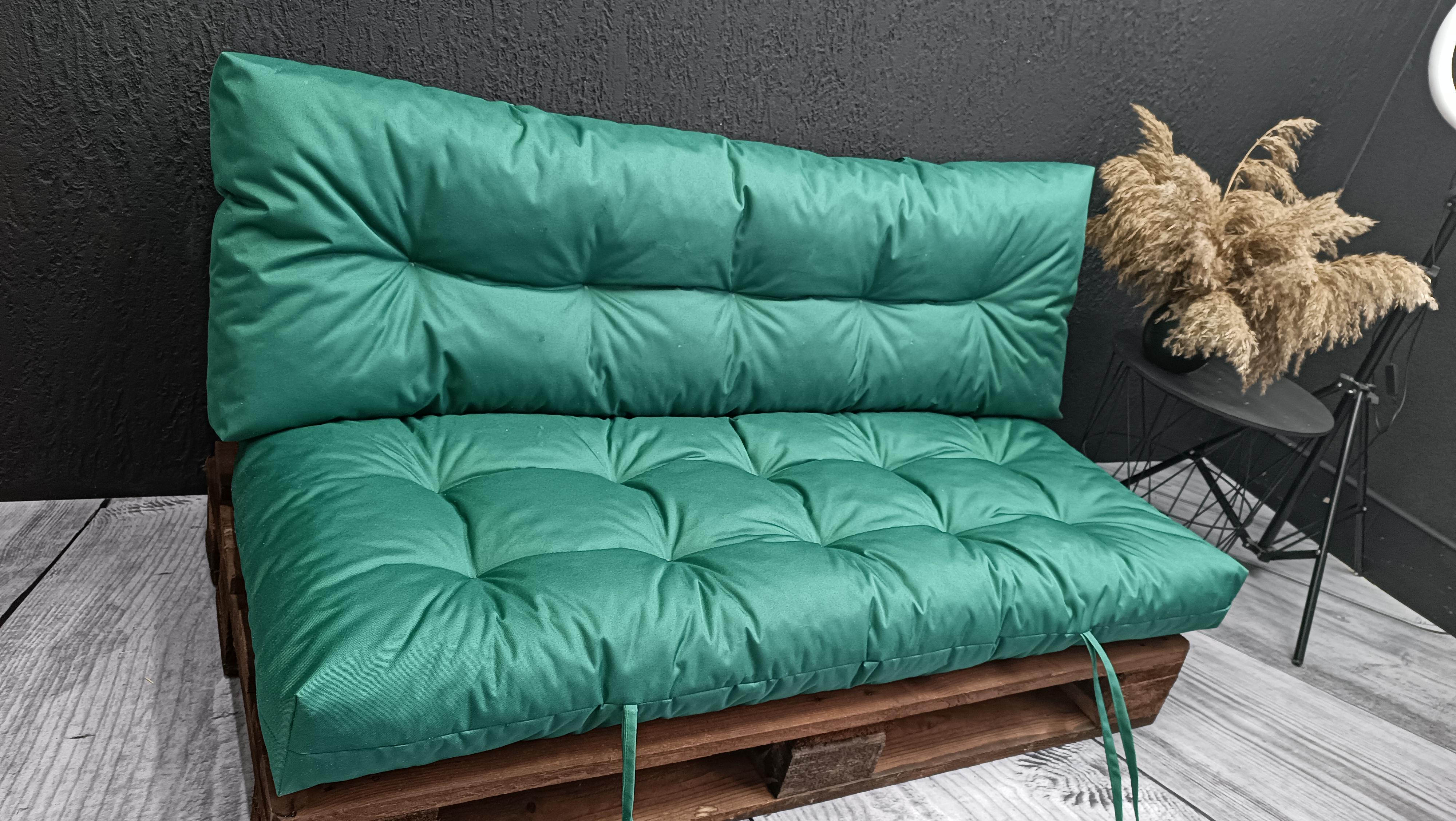 Матрас на качели/диван с поддонами оксфорд 120x60x40 см Темно-зеленый