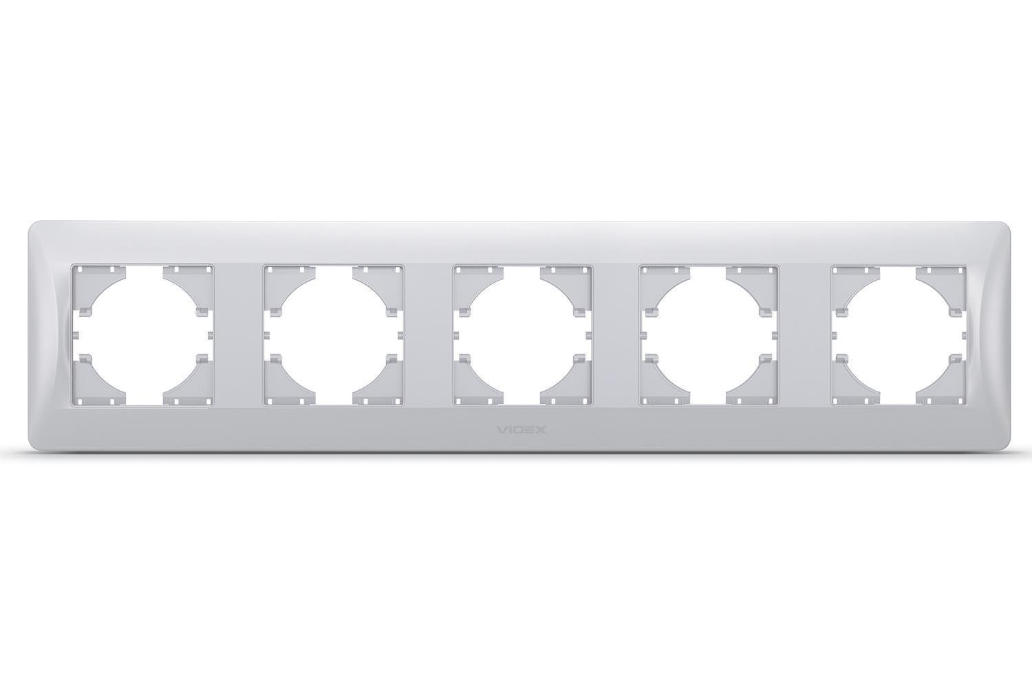 Рамка для розеток Vіdeх Bіnerа 5 мест горизонтальная Серебряный (22551038) Рамка для розеток Vіdeх Bіnerа 5 мест горизонтальная Серебряный (22551038)