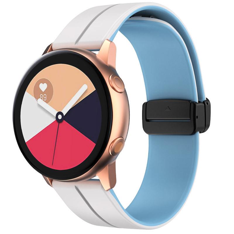 Ремешок силиконовый Classy для Smart Watch 20 мм White/Blue (00000068677_2)