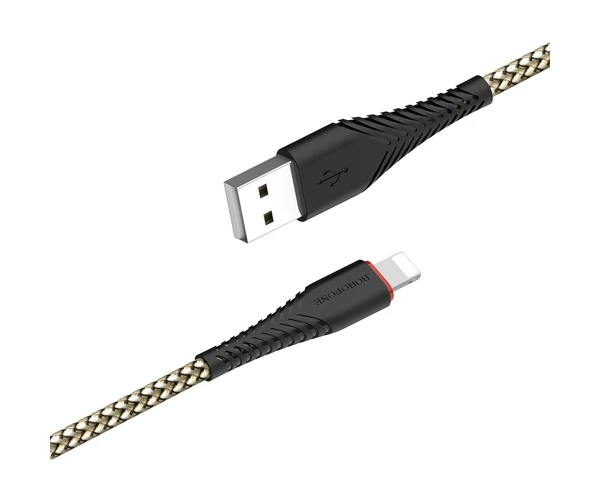 Кабель Data Borofone BX25 Powerful USB Lightning 2,4A 1 м Черный - фото 2