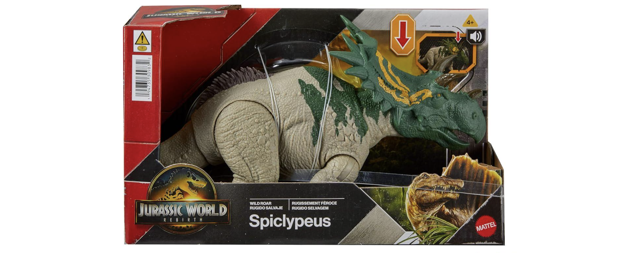 Динозавр Jurassic World Spiclypeus Rebirth Wild Roar Dinosaur Action Figure (121254896)