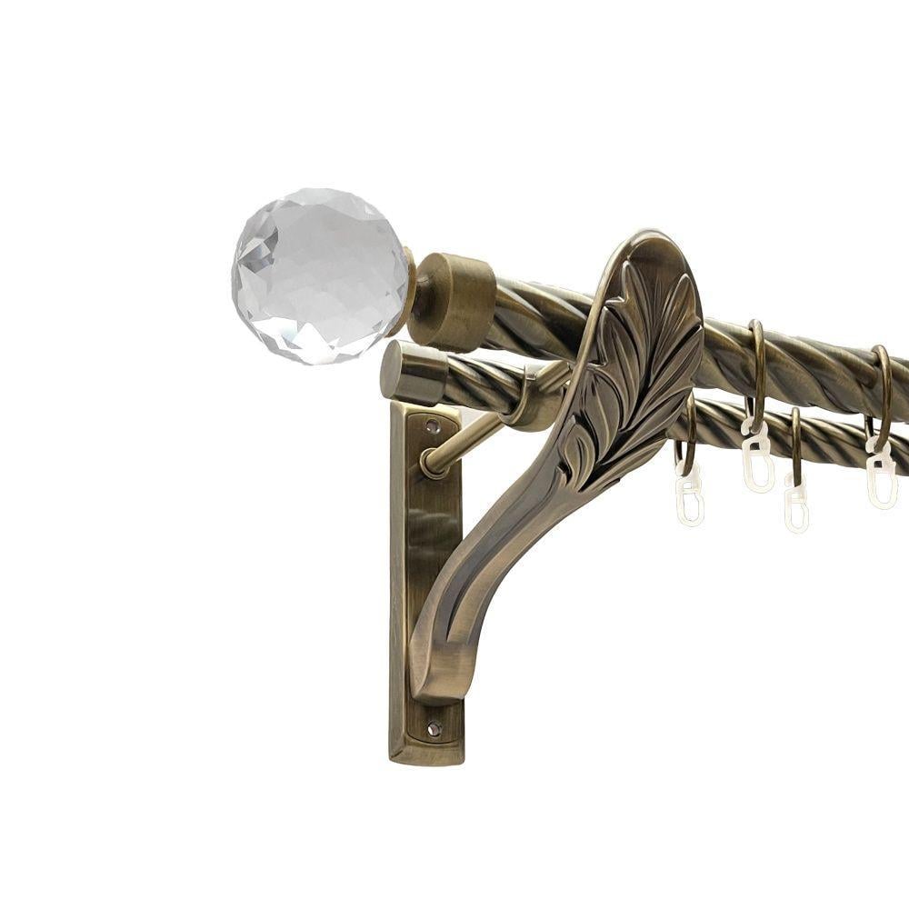 Карниз для штор Orvit Люмієра дворядний кручений 25/19 мм 240 см Антик (00-00016440)