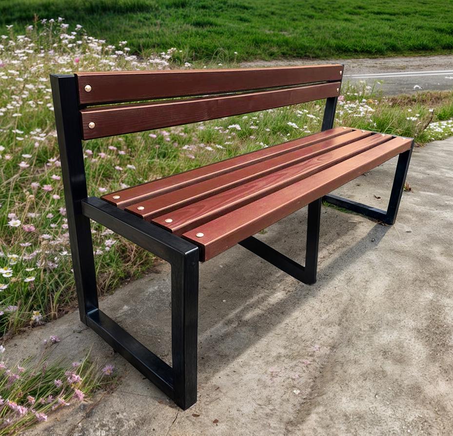 Скамейка садовая ТОБІ ШО Лофт Бенч со спинкой без подлокотников 2 м Черешня (25589145) - фото 1