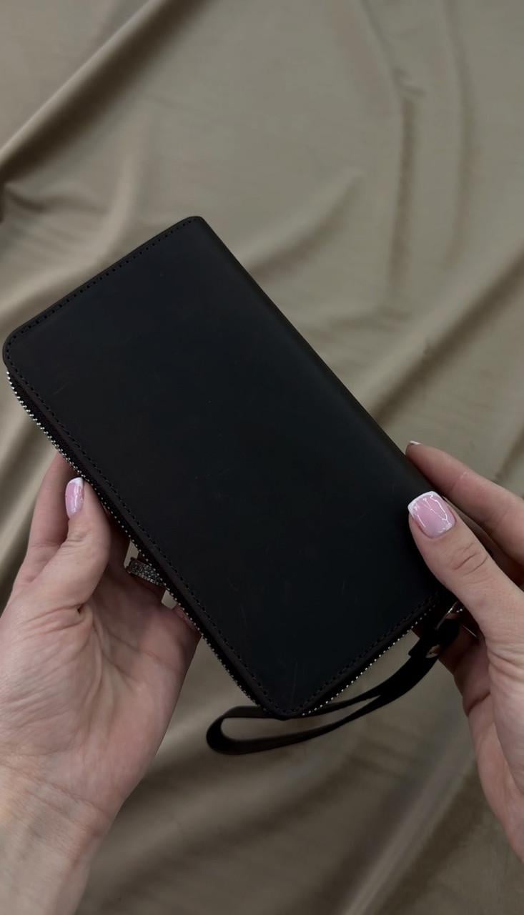 Клатч-гаманець шкіряний з натуральної шкіри Crazy Horse Коричневий (2576234713)