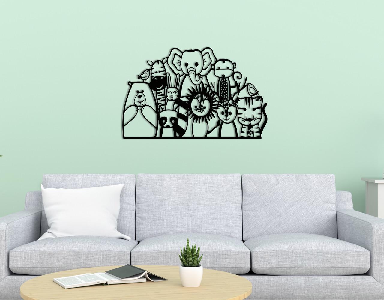 Декоративное панно на стену Upwood Decor Animals 60х94,8 см Black (1569487802)