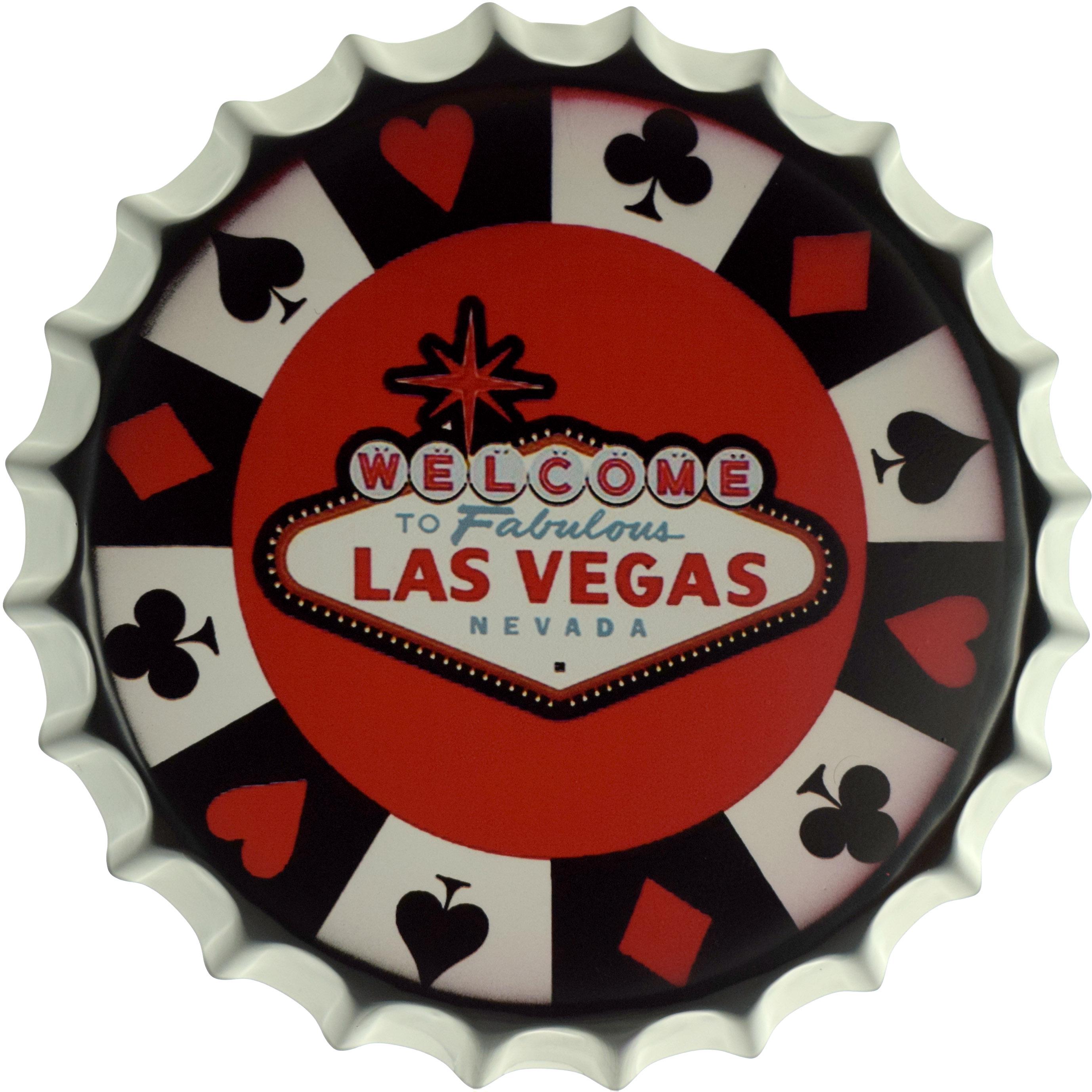 Табличка металева Ласкаво Просимо В Лас-Вегас/Welcome Las Vegas кришка 35 см