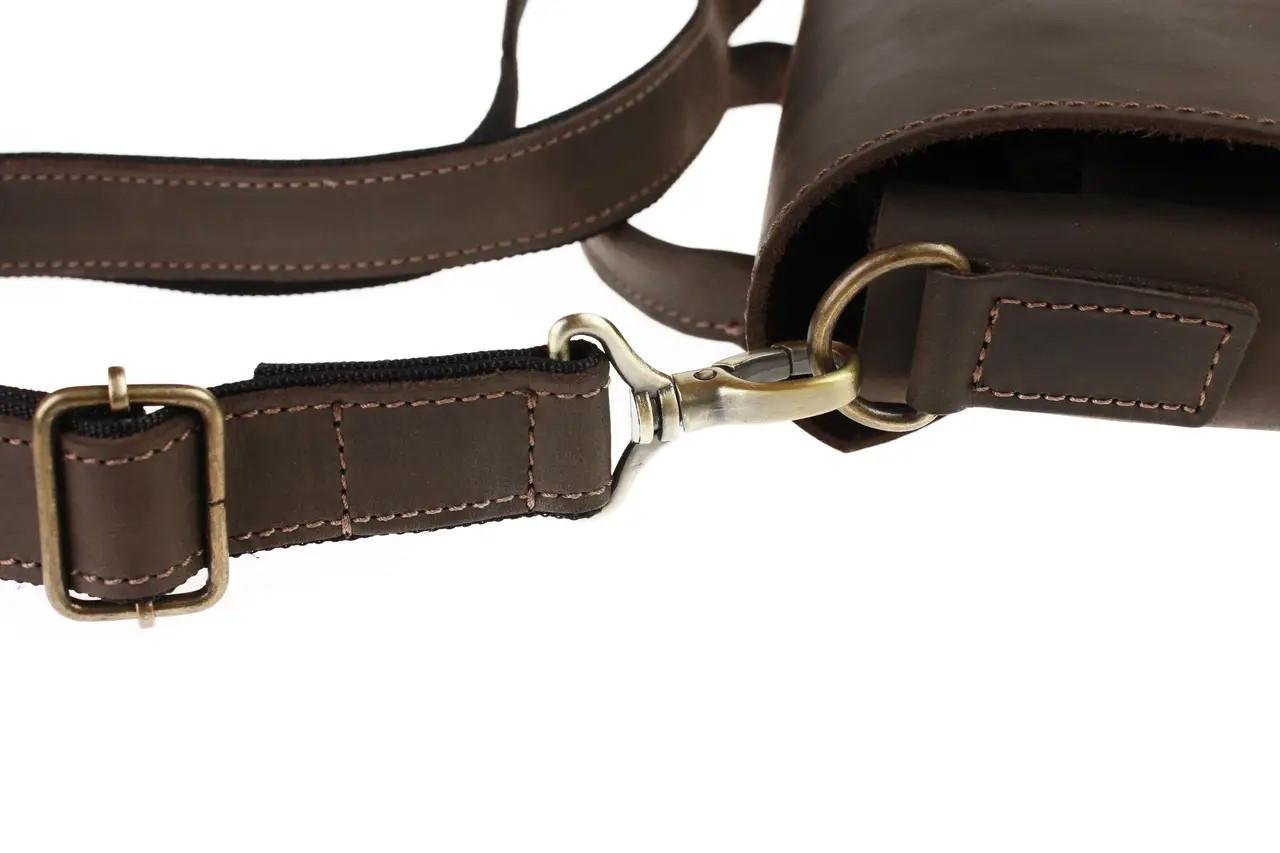 Сумка мужская Freeskin HML кожаная 27х24х5,5 см Темно-коричневый - фото 4 Сумка мужская Freeskin HML кожаная 27х24х5,5 см Темно-коричневый - фото 4