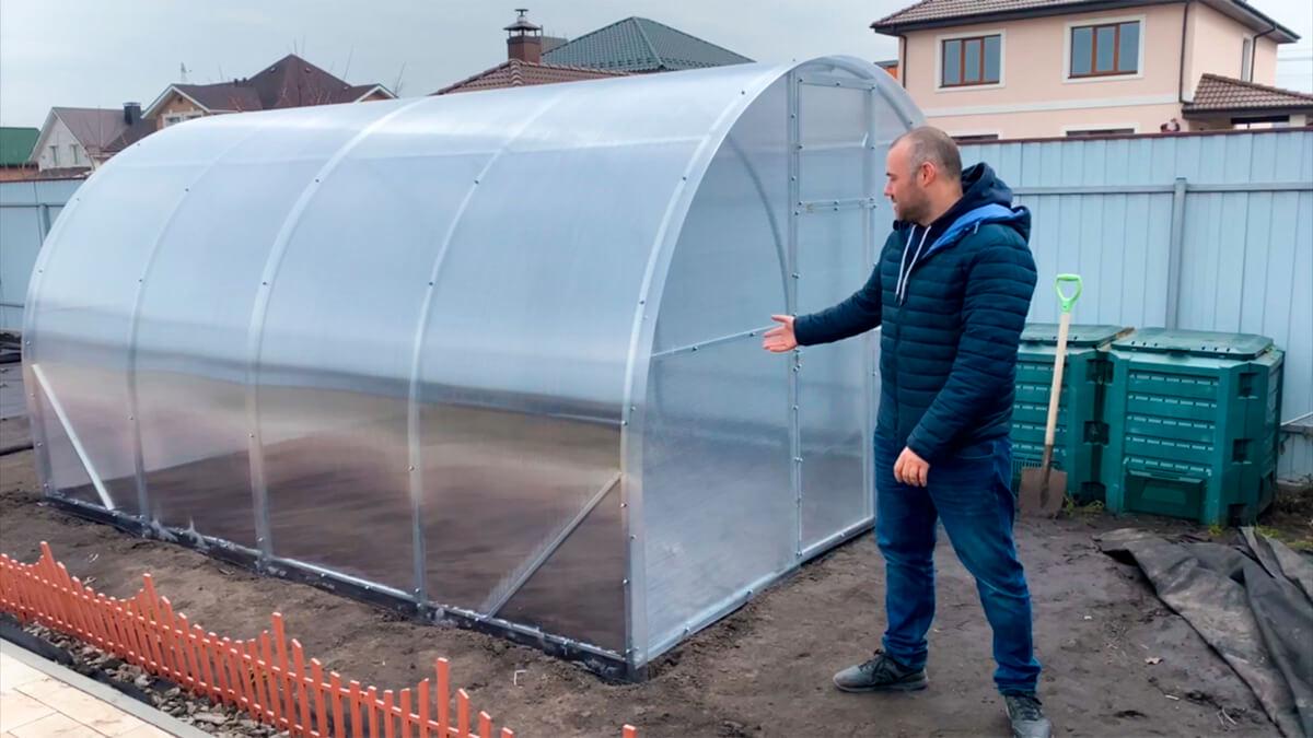 Теплиця Веган 3x4 із оцинкованої квадратної труби з полікарбонатом 4 мм - фото 2